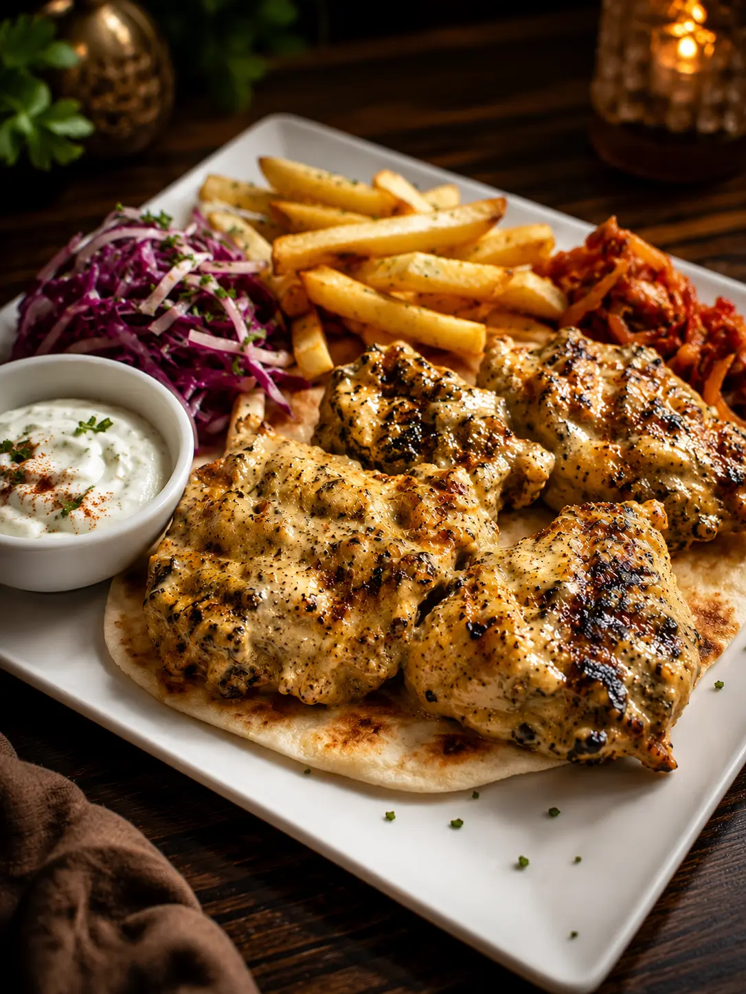 Traditional Afghan Alfaham chicken