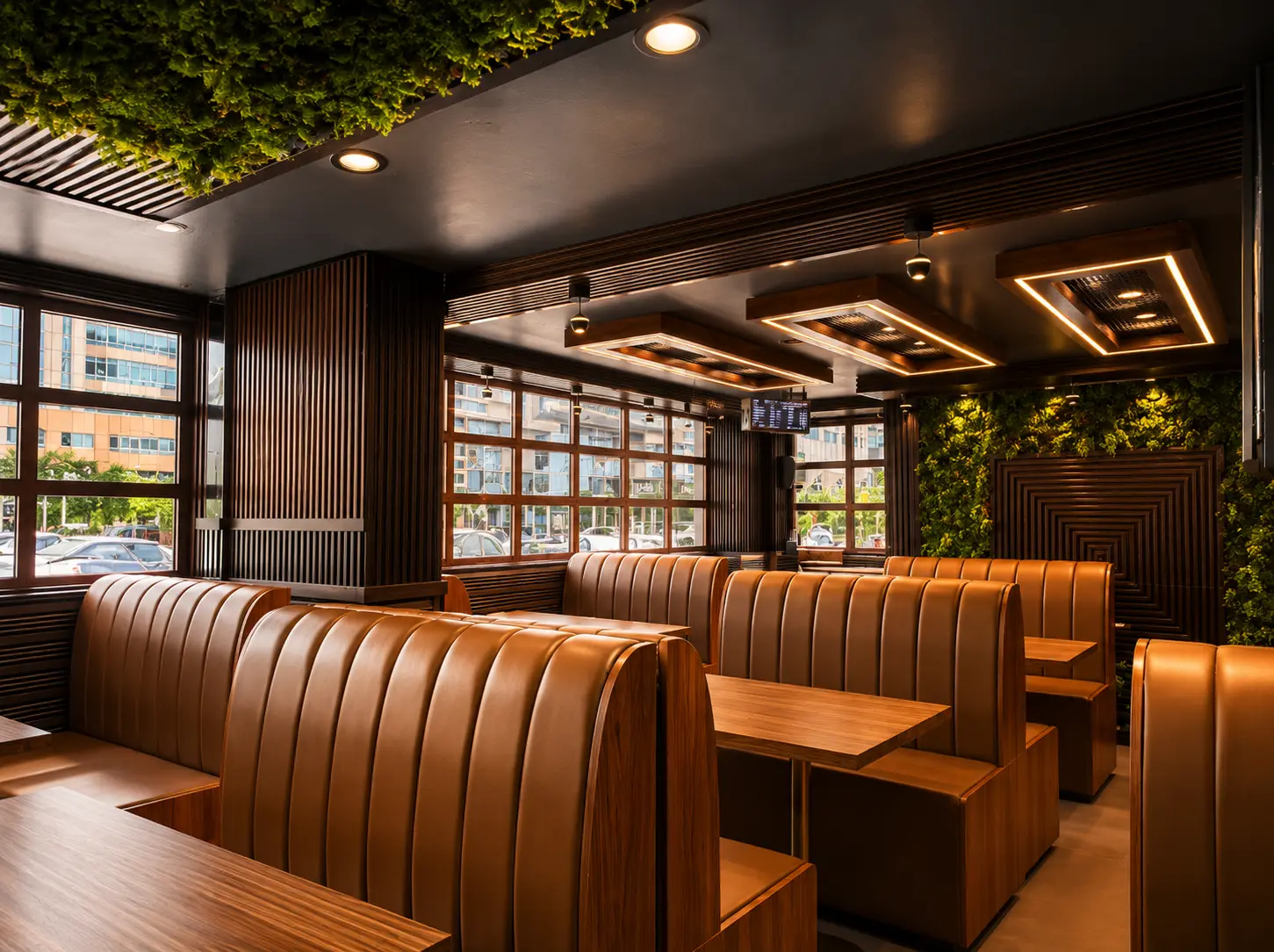 Modern and cozy restaurant interior design