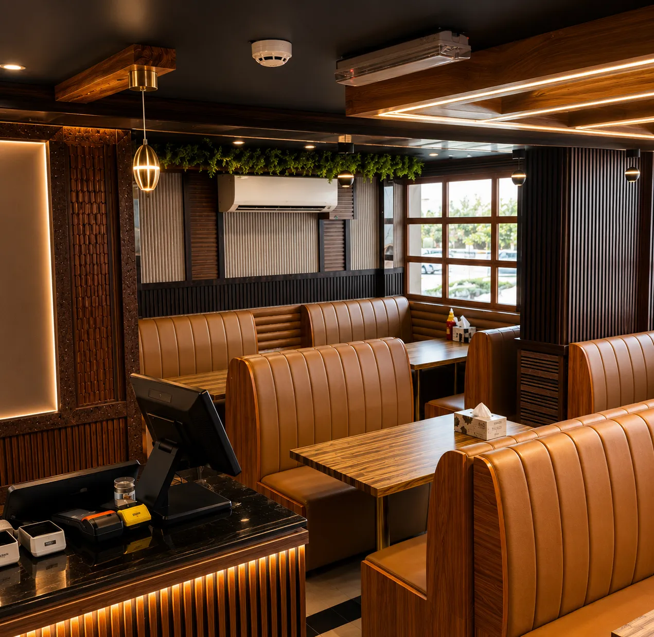 Elegant dining area and ambiance